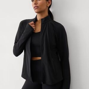 Athleta Salutation Jacket 2.0 Black Full Zip Performance Athleisure Sz M